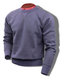 Buzz Rickson Sweatshirt, Loop-Wheeled, Set-In-Sleeve, Navy