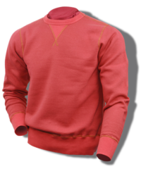 Buzz Rickson Sweatshirt, Loop-Wheeled, Set-In-Sleeve, Red