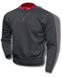 Buzz Rickson Sweatshirt, Loop-Wheeled, Set-In-Sleeve, Black