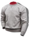 Buzz Rickson Sweatshirt, Loop-Wheeled, Set-In-Sleeve, Heather Grey