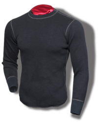Buzz Rickson Thermal Shirt, Vintage-Style, Black