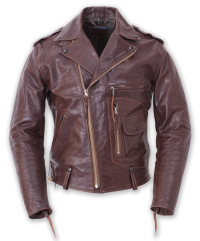 ELMC Roadstar 1950s Motorcycle Jacket, Walnut Horsehide