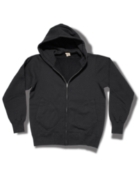 Buzz Rickson Sweatshirt, Hoodie, Loop-Wheeled, Zip-Front, Black
