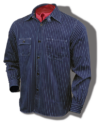 Sugar Cane 8.5-Ounce, Indigo-Dyed, Wabash-Stripe Shirt