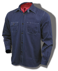 Sugar Cane 8.5-Ounce, Indigo-Dyed, Wabash-Stripe Shirt