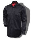 Buzz Rickson Herringbone Twill Work Shirt, Black, Revised Fit