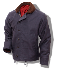 “GREYHOUND Product:  Buzz Rickson N-1 Deck Jacket, U. S. Navy, Heavyweight, Blue, Non-Stenciled HPA Edition