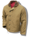Buzz Rickson N-1 Deck Jacket, U. S. Navy, Heavyweight, Khaki, Non-Stenciled HPA Edition