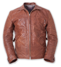 ELMC Californian Vintage-Style, Half-Belt Jacket, Havana Brown