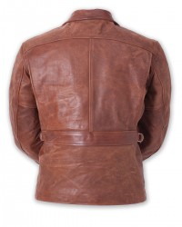 ELMC Californian Vintage-Style, Half-Belt Jacket, Havana Brown