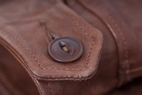 ELMC Californian Vintage-Style, Half-Belt Jacket, Havana Brown