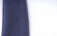 ELMC Vintage-Style Ringer Tee Shirt, Ecru/Navy