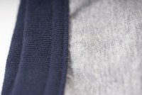 ELMC Vintage-Style Ringer Tee Shirt, Gray/Navy