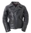 ELMC Windward Vintage-Style Motorcycle Jacket, Black