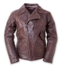 ELMC Windward Vintage-Style Motorcycle Jacket, American Walnut