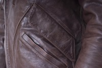 ELMC Windward Vintage-Style Motorcycle Jacket, American Walnut