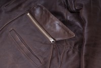 ELMC Windward Vintage-Style Motorcycle Jacket, American Walnut