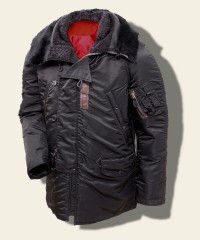 Buzz Rickson William Gibson N-3B Flying Jacket, Tailored Cut, Black BR12668