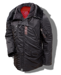 Buzz Rickson William Gibson N-3B Flying Jacket, Tailored Cut, Black