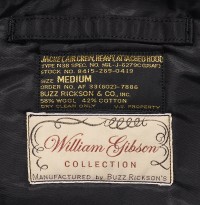 Buzz Rickson William Gibson N-3B Flying Jacket, Tailored Cut, Black BR12668