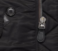 Buzz Rickson William Gibson N-3B Flying Jacket, Tailored Cut, Black BR12668