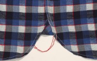 Sugar Cane Indigo-Dyed Slub-Check Short-Sleeve Shirt SC37322