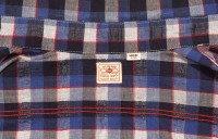 Sugar Cane Indigo-Dyed Slub-Check Short-Sleeve Shirt SC37322