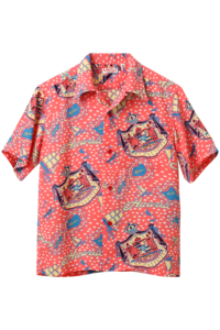 Sun Surf Vintage-Style Hawaiian Shirt, Coats of Arms Tapas, Red SS37784-165