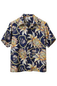 Sun Surf Vintage-Style Hawaiian Shirt, Dreams and Pineapples, Navy