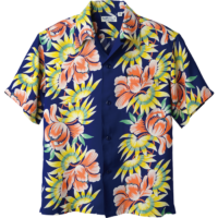 Sun Surf Vintage-Style Hawaiian Shirt, Island Flower Shower SS38038