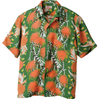 Sun Surf Vintage-Style Hawaiian Shirt, Screw Pine Border