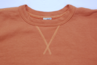 Buzz Rickson Sweatshirt, Loop-Wheeled, Set-In-Sleeve, Faded Orange BR65622_159
