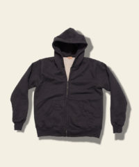 whitesville hoodie waffle thermal-lined sweat jacket black wv67730