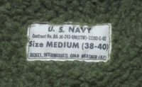 Buzz Rickson's A-2 Intermediate Deck Jacket, U. S. Navy 1960's BR12291