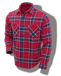 Sugar Cane Dense-Twill Check Shirt, Vintage Red – Closeout!