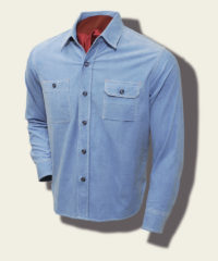 Sugar Cane Indigo-Dyed Corduroy Shirt, Light Blue SC27101-124 2015