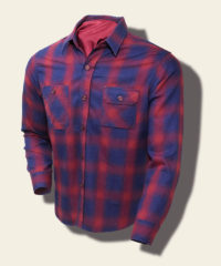 Sugar Cane Indigo-Dyed Cotton-Flannel Check Shirt, Red SC27104-165