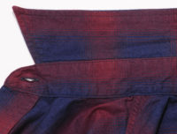 Sugar Cane Indigo-Dyed Cotton-Flannel Check Shirt, Red SC27104-165
