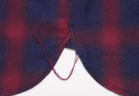 Sugar Cane Indigo-Dyed Cotton-Flannel Check Shirt, Red SC27104-165