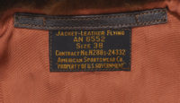 Buzz Rickson U. S. Navy AN-6552 WWII Flying Jacket, American Sportswear Co. BR80585