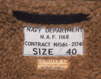 Buzz Rickson U. S. Navy Aviation Ground Crew Winter Jacket, Alpaca Lined BR14941