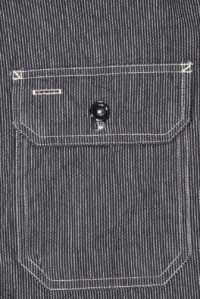 Sugar Cane Reinforced-Sleeve, Jean-Cord Shirt, Black SC25511-119