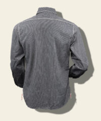 Sugar Cane Reinforced-Sleeve, Jean-Cord Shirt, Black SC25511-119