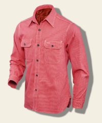 Sugar Cane Reinforced-Sleeve, Jean-Cord Shirt, Red SC25511-165