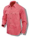 Sugar Cane Reinforced-Sleeve, Jean-Cord Shirt, Red
