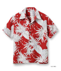 Sun Surf Vintage-Style Hawaiian Shirt Island Pineapple, Red