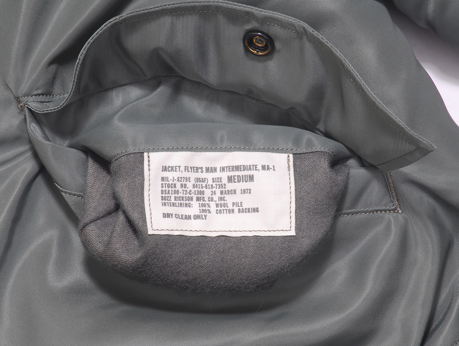 Buzz Rickson USAF MA-1 Flying Jacket E-Type BR15140