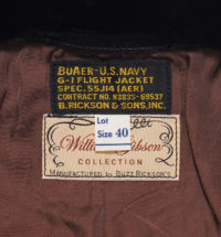 Buzz Rickson William Gibson G-1 Flying Jacket, Black BR80597